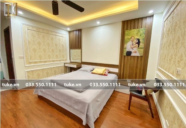 Tích hợp cùng nội thất phòng ngủ là bàn trang điểm