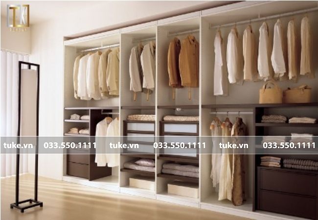 Tủ quần áo không cánh nhiều ngăn