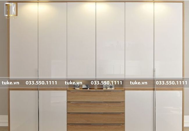 Tủ quần áo 6 buồng màu vân gỗ