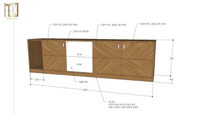 bản thiết kế tủ gỗ An Cường