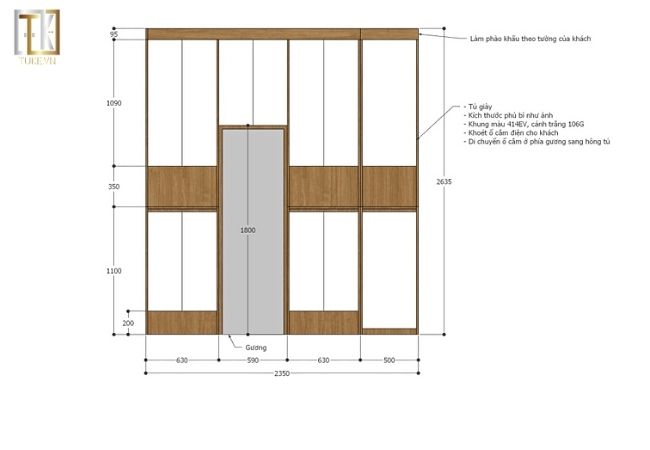 bản vẽ chi tiết tủ quần áo