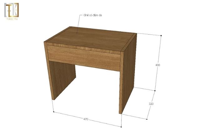 vẽ chi tiết mẫu bàn học