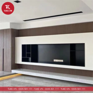 Kệ tivi kết hợp hệ thống tủ trang trí đa di năng – KTV16