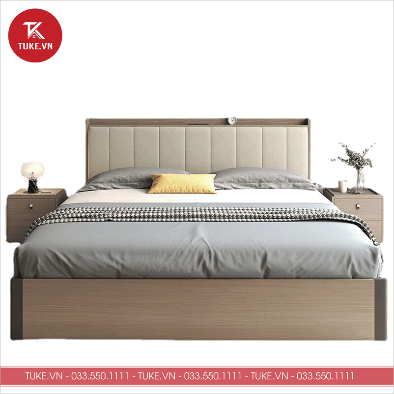Giường ngủ thiết kế đơn giản, vệ sinh dễ dàng