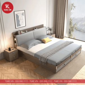 Giường ngủ gỗ MDF thiết kế sang trọng GN056
