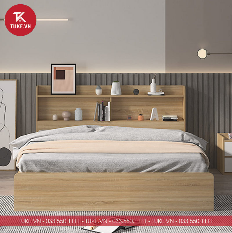 Giường ngủ thiết kế phù hợp với xu hướng nội thất, dễ kết hợp với nhiều món đồ khác nhau